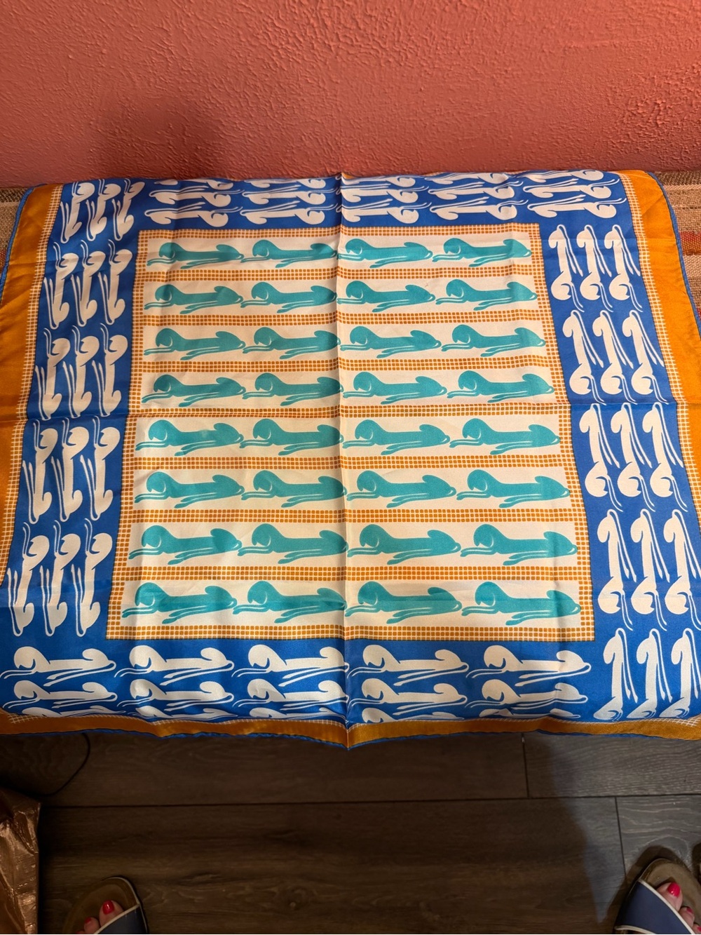 Vintage SPECIALTY HOUSE FASHION Womens Mid Century Design Polyester Scarf